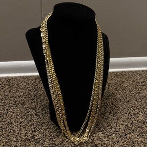 Gold tone Layered Necklace